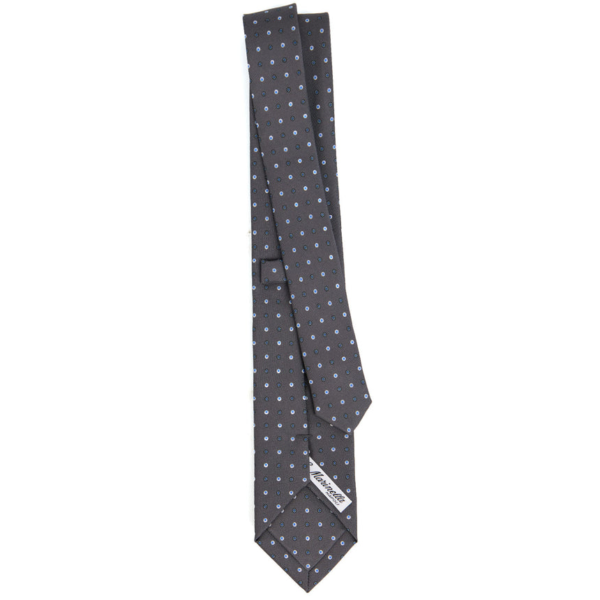DARK GREY SARTORIAL 7 CM PRINTED SILK TIE