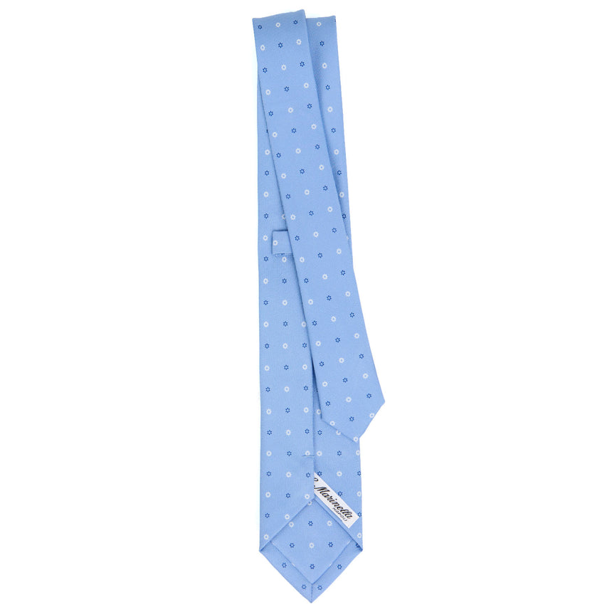 LIGHT BLUE SARTORIAL 7 CM PRINTED SILK TIE