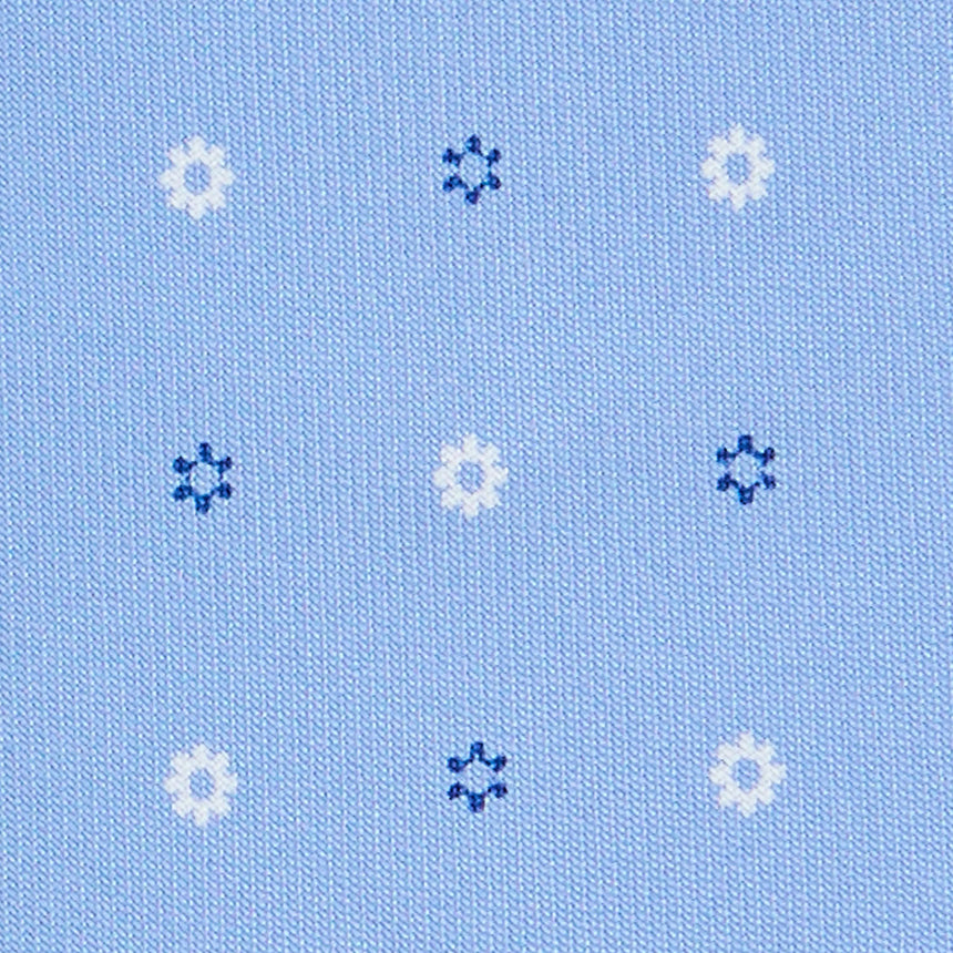 LIGHT BLUE SARTORIAL 7 CM PRINTED SILK TIE