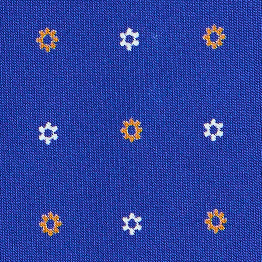 CRAVATTA SARTORIALE 7 CM IN SETA STAMPATA BLUETTE