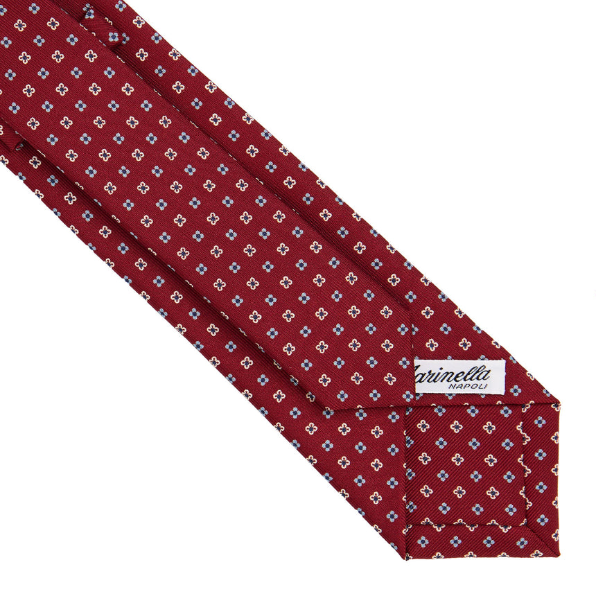 BURGUNDY SARTORIAL 7 CM PRINTED SILK TIE