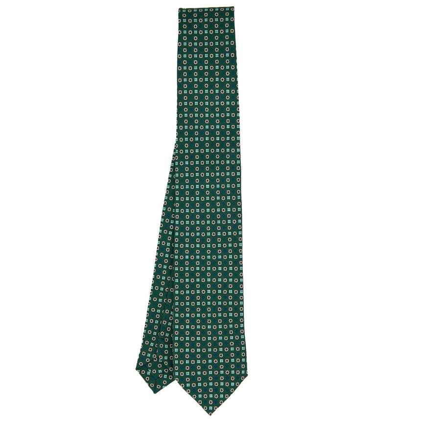 GREEN SARTORIAL 7 CM PRINTED SILK TIE