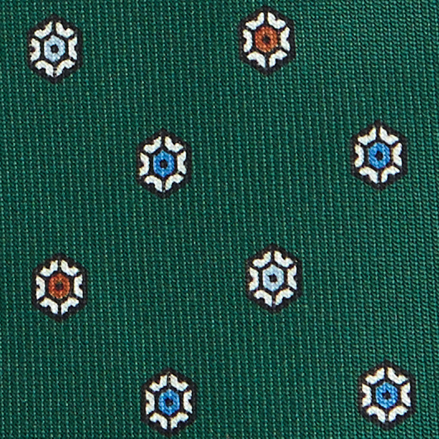 DARK GREEN 7 FOLD SARTORIAL SILK TIE