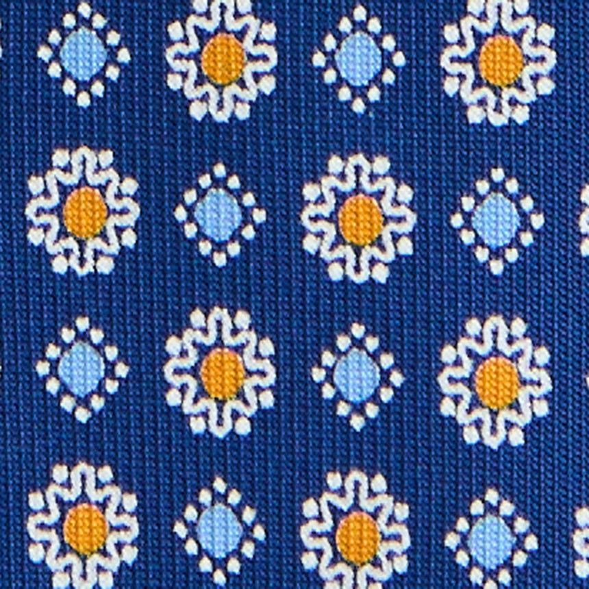 BLUE 7 FOLD SARTORIAL SILK TIE