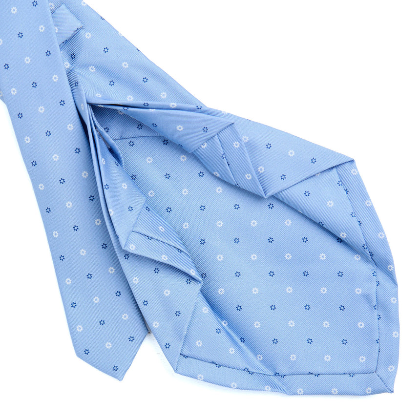LIGHT BLUE 7 FOLD SARTORIAL SILK TIE