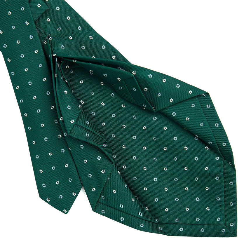 DARK GREEN 7 FOLD SARTORIAL SILK TIE