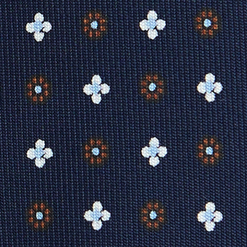 CRAVATTA SARTORIALE 7 PIEGHE IN SETA BLU SCURO