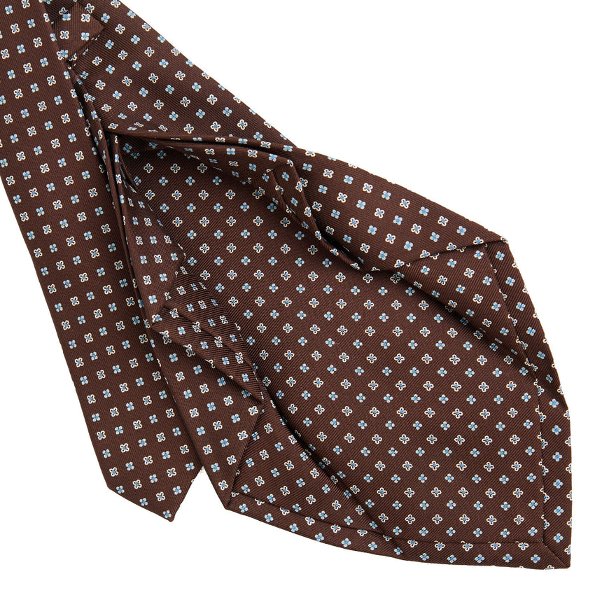 DARK BROWN 7 FOLD SARTORIAL SILK TIE