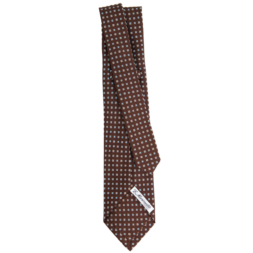 DARK BROWN 7 FOLD SARTORIAL SILK TIE