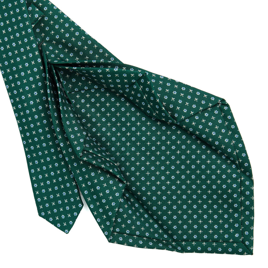 DARK GREEN 7 FOLD SARTORIAL SILK TIE