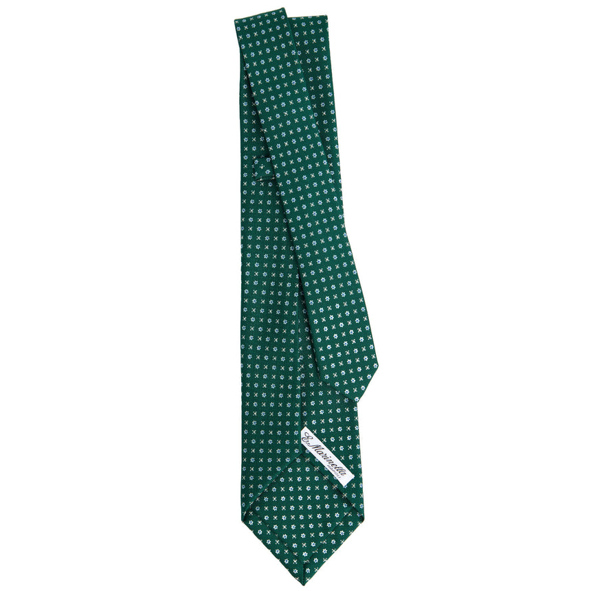DARK GREEN 7 FOLD SARTORIAL SILK TIE