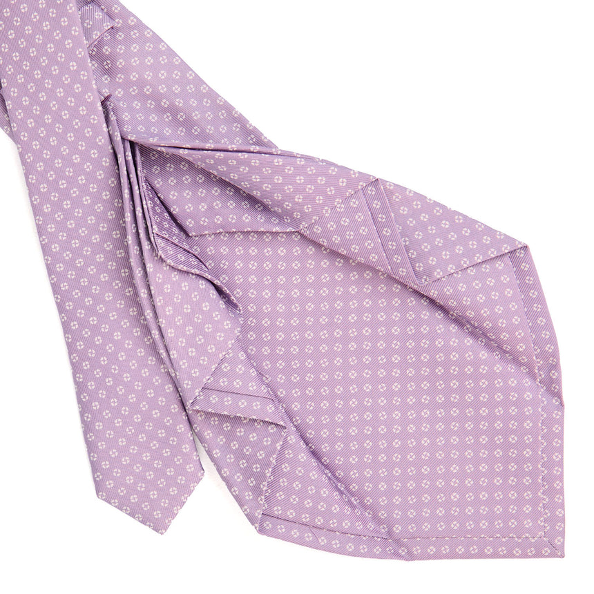 LILAC 7 FOLD SARTORIAL PRINTED SILK TIE