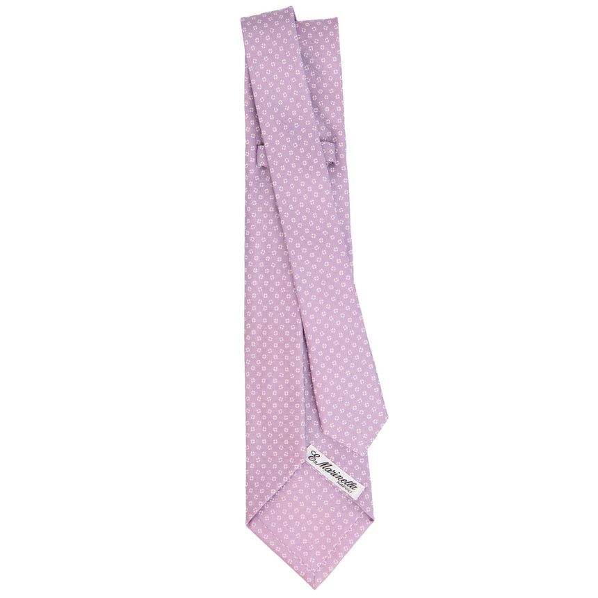 LILAC 7 FOLD SARTORIAL PRINTED SILK TIE