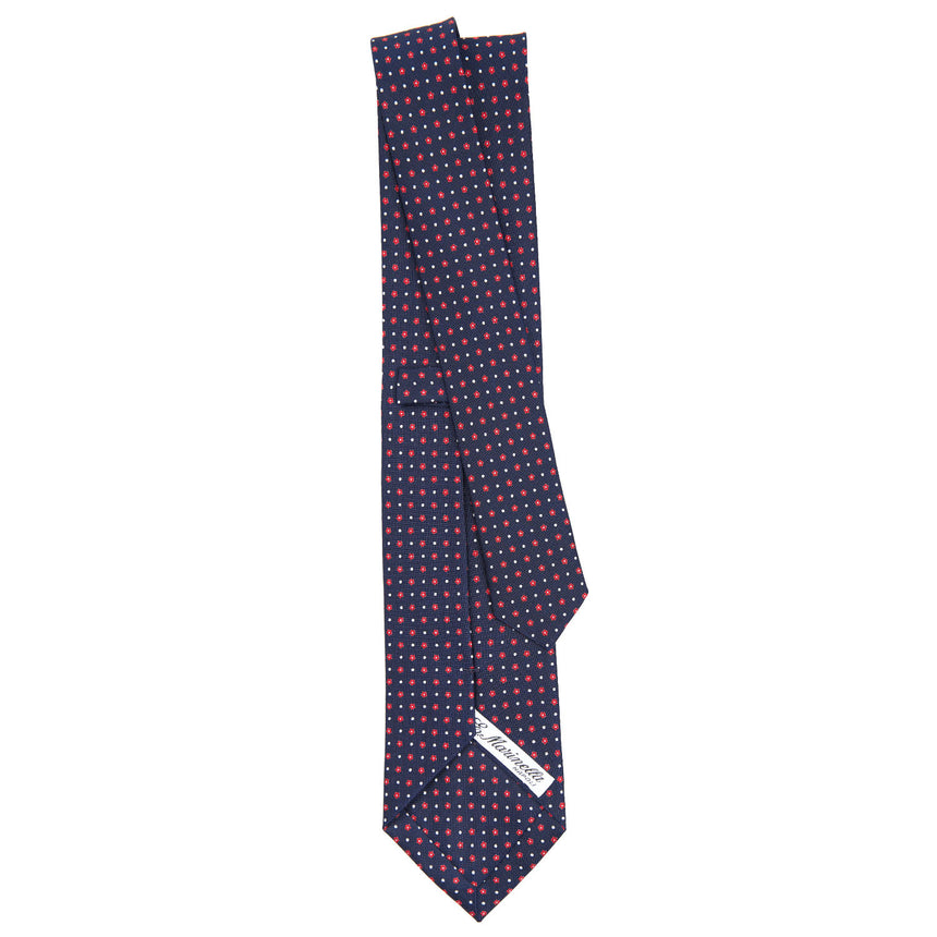 DARK BLUE SARTORIAL PRINTED SILK TIE