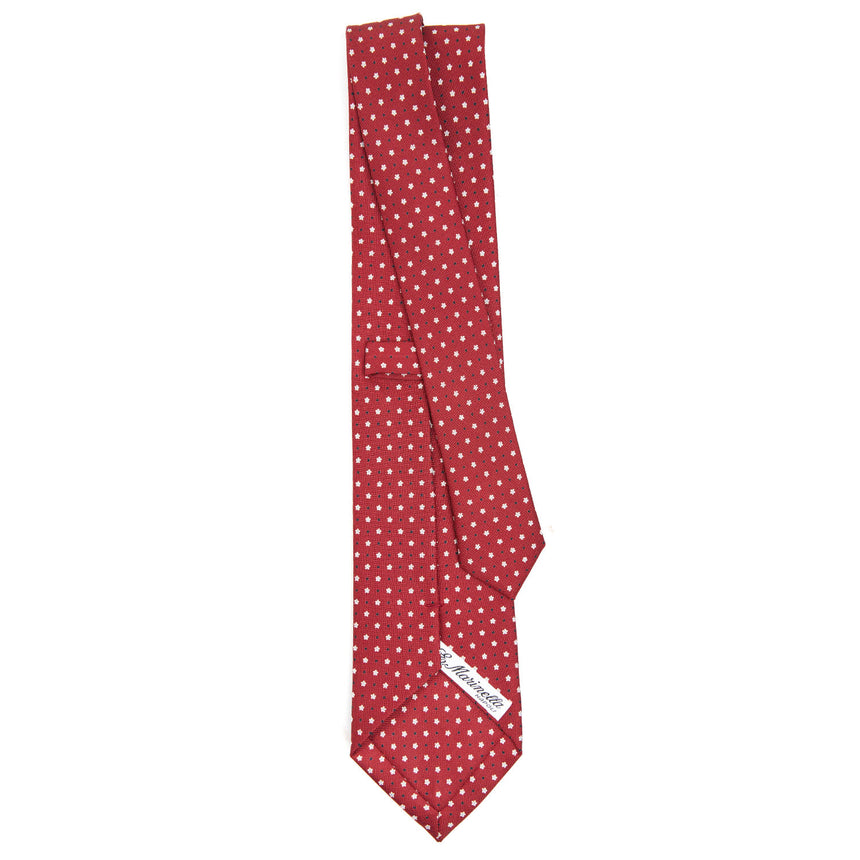 BURGUNDY SARTORIAL PRINTED SILK TIE
