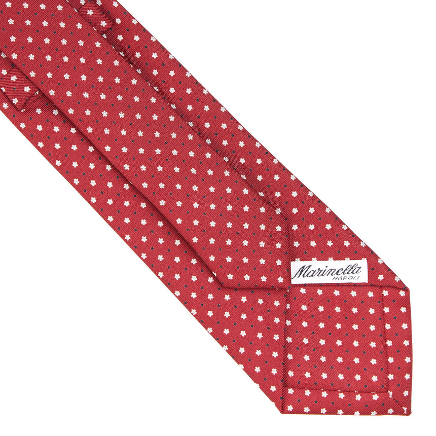 BURGUNDY SARTORIAL PRINTED SILK TIE