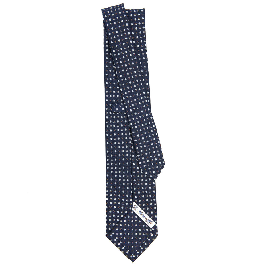 DARK BLUE SARTORIAL PRINTED SILK TIE