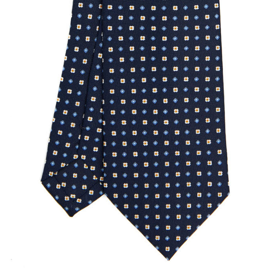 CRAVATTA SARTORIALE CLASSICA IN SETA BLU SCURO