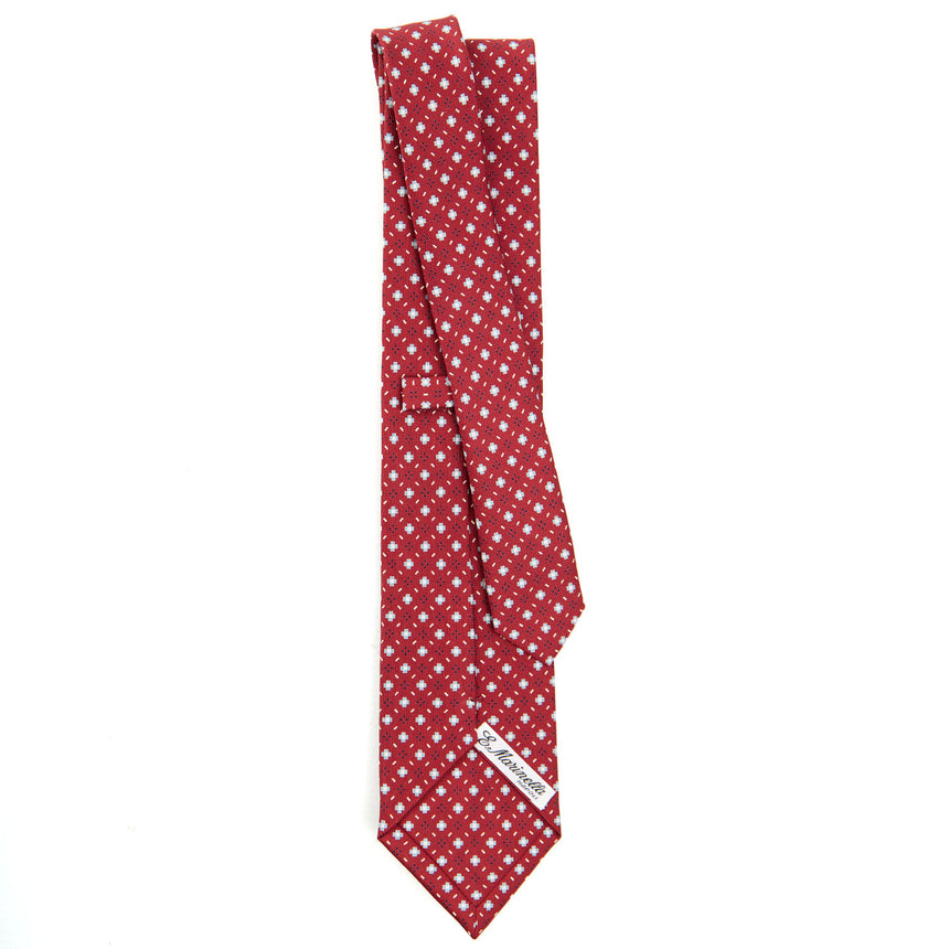 BURGUNDY SARTORIAL PRINTED SILK TIE