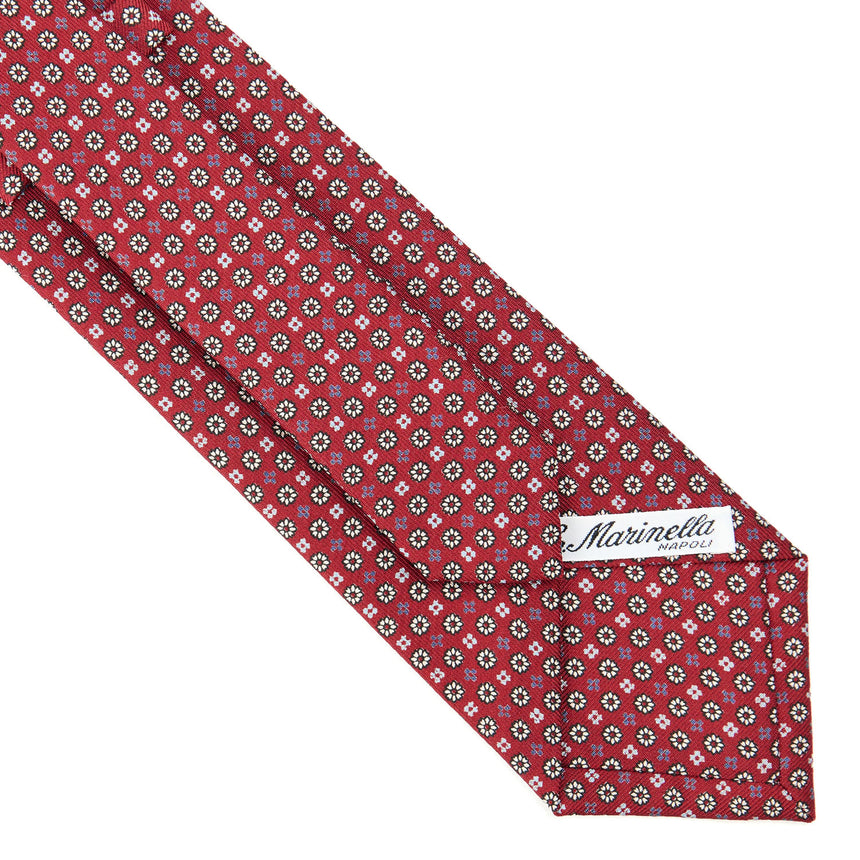 BURGUNDY SARTORIAL PRINTED SILK TIE