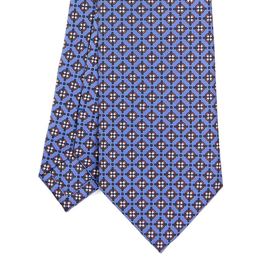 POWDER BLUE SARTORIAL PRINTED SILK TIE