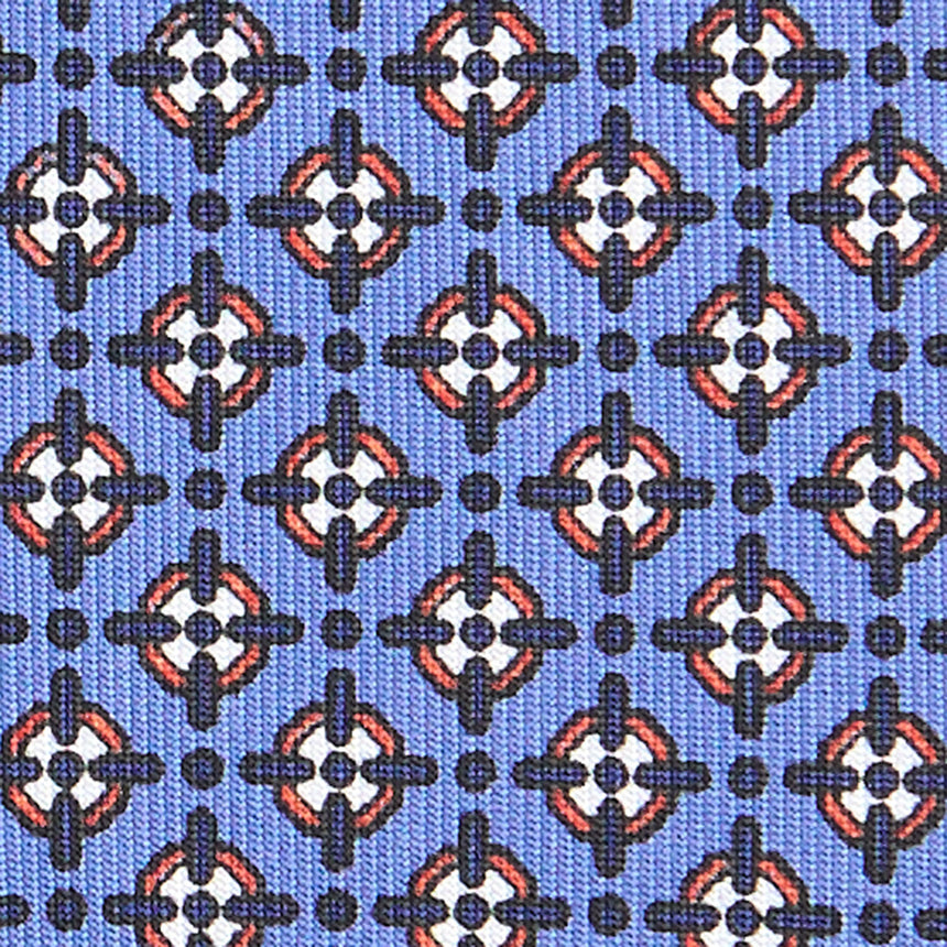 POWDER BLUE SARTORIAL PRINTED SILK TIE