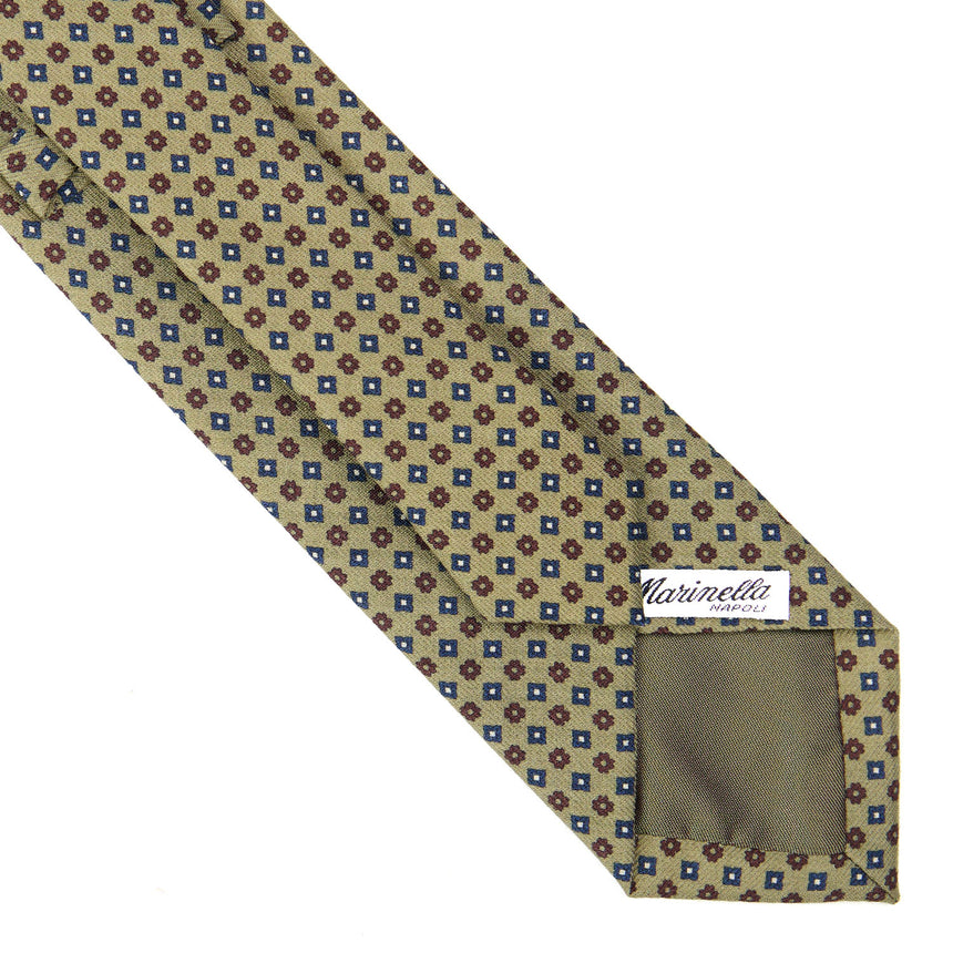 CRAVATTA SARTORIALE IN LANA VERDE OLIVA