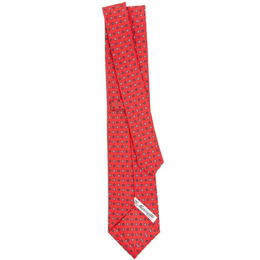 RED SARTORIAL PRINTED SILK TIE