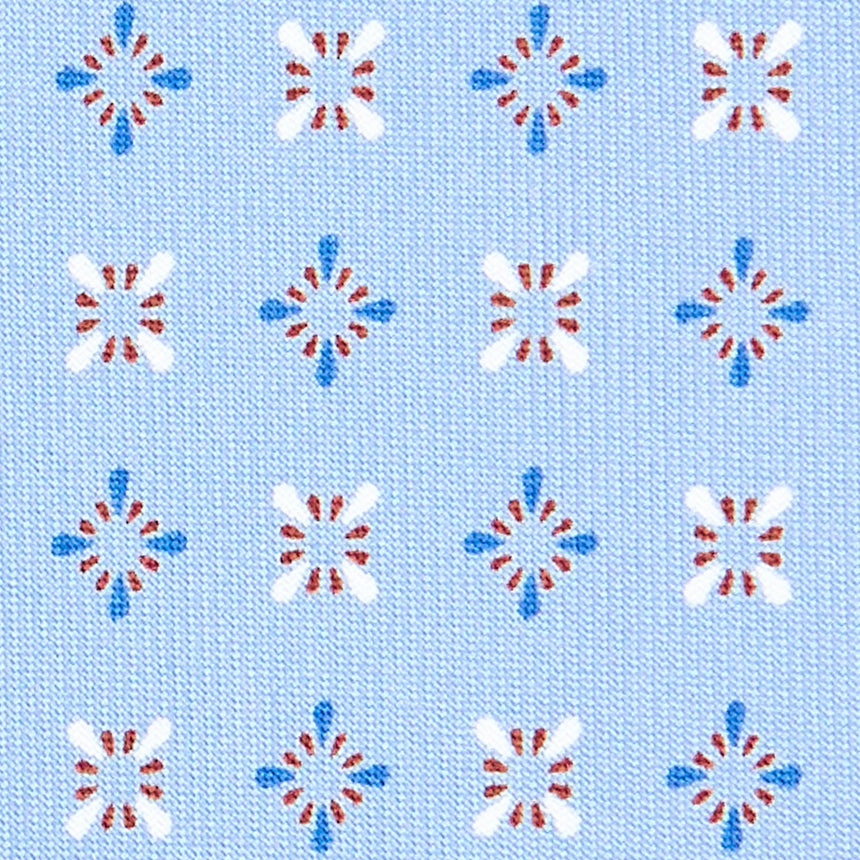 LIGHT BLUE SARTORIAL PRINTED SILK TIE