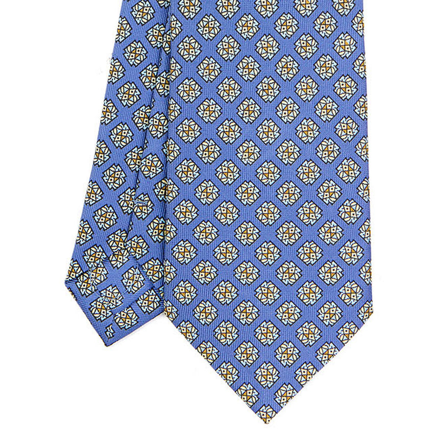 POWDER BLUE SARTORIAL PRINTED SILK TIE