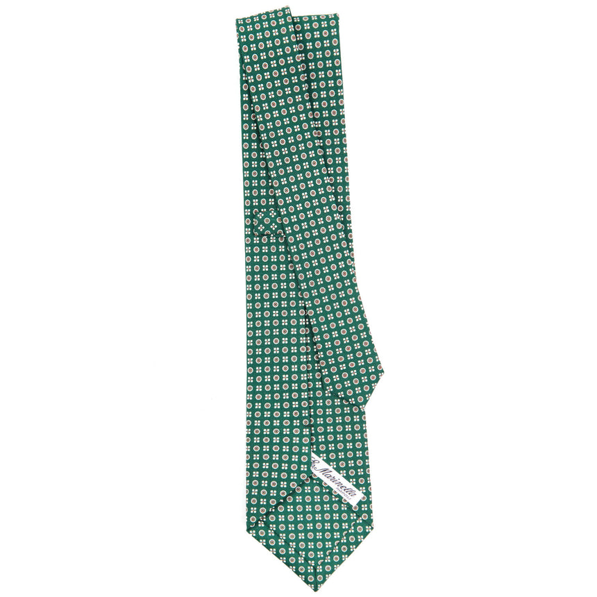 DARK GREEN SARTORIAL PRINTED SILK TIE