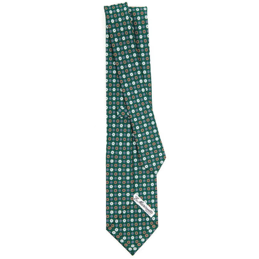 DARK GREEN SARTORIAL PRINTED SILK TIE