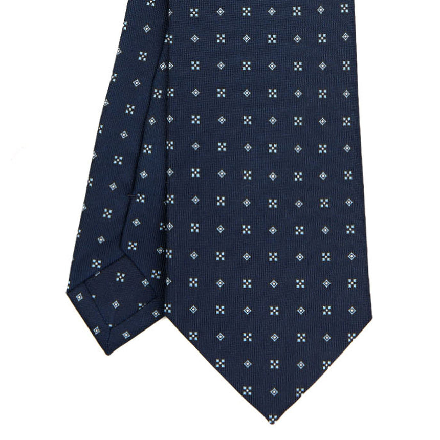 CRAVATTA SARTORIALE CLASSICA IN SETA BLU SCURO