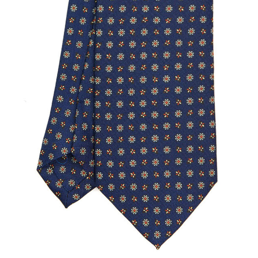 BLUE SARTORIAL PRINTED SILK TIE