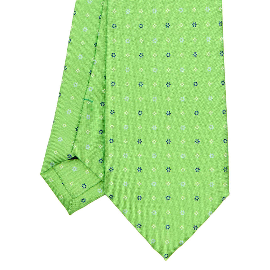 LIGHT GREEN SARTORIAL PRINTED SILK TIE