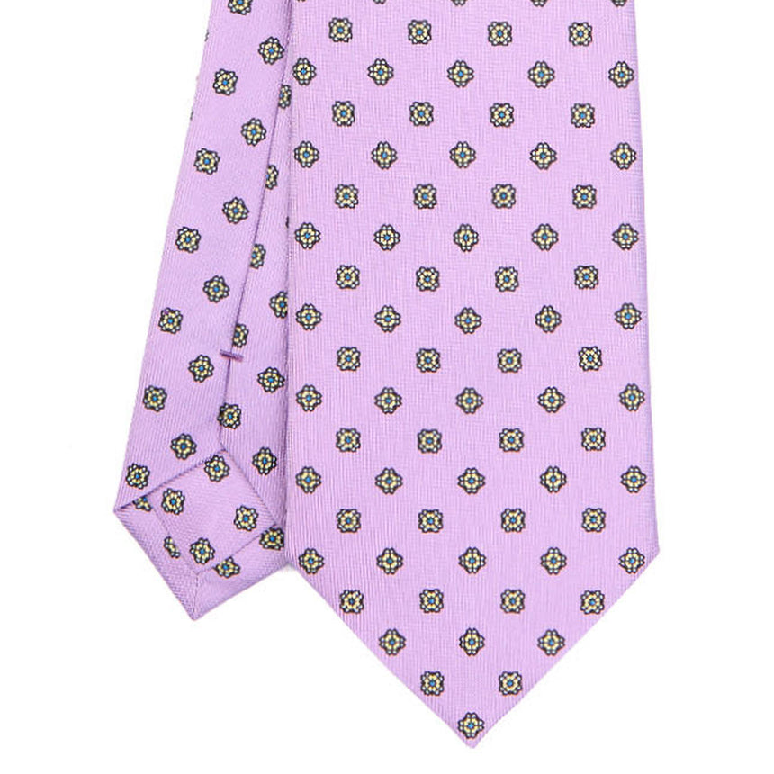 LILAC SARTORIAL PRINTED SILK TIE