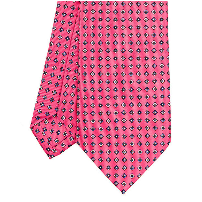 FUCHSIA SARTORIAL PRINTED SILK TIE