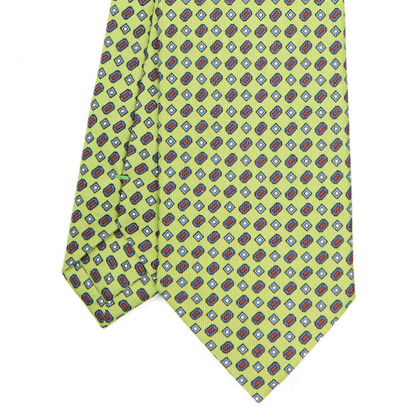 LIGHT GREEN SARTORIAL PRINTED SILK TIE