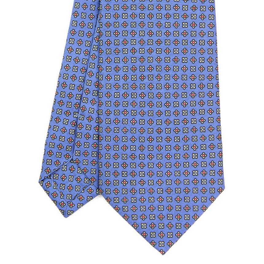 POWDER BLUE SARTORIAL PRINTED SILK TIE