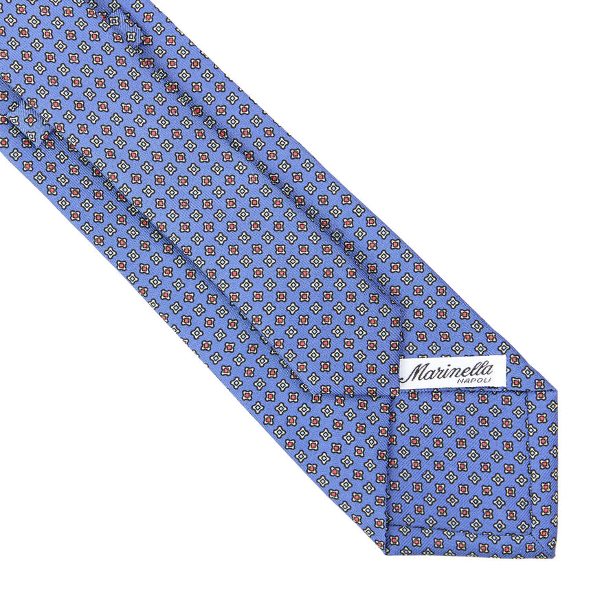POWDER BLUE SARTORIAL PRINTED SILK TIE