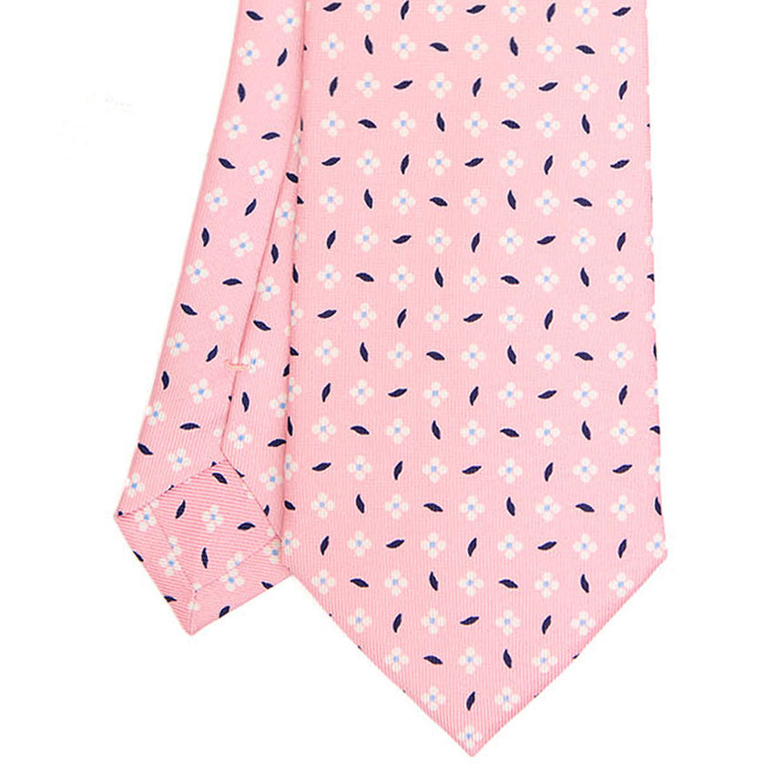 PINK SARTORIAL PRINTED SILK TIE