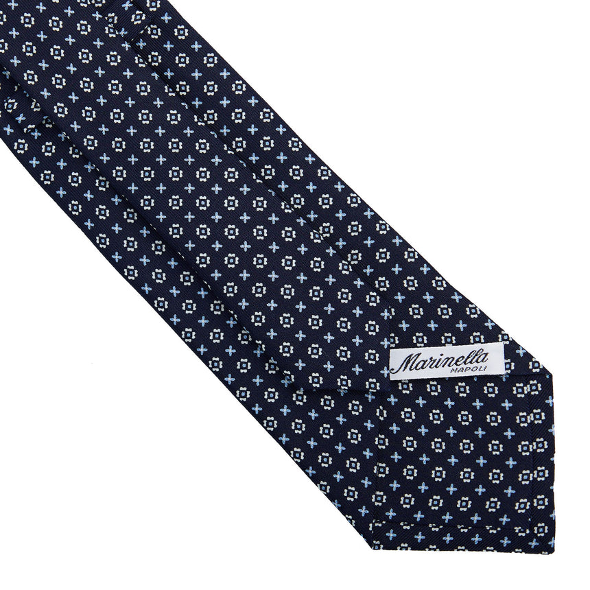CRAVATTA SARTORIALE CLASSICA IN SETA BLU SCURO