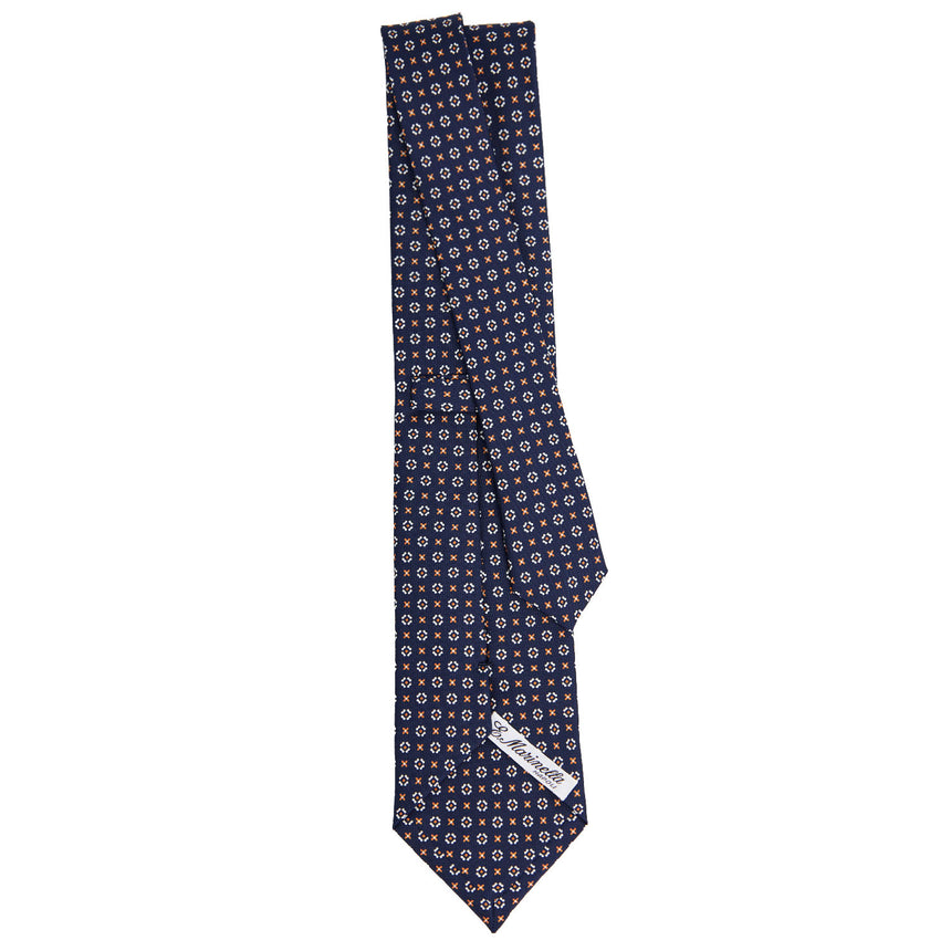 CRAVATTA SARTORIALE CLASSICA IN SETA BLU SCURO