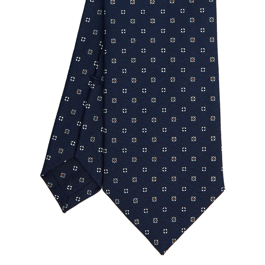 CRAVATTA SARTORIALE CLASSICA IN SETA BLU SCURO