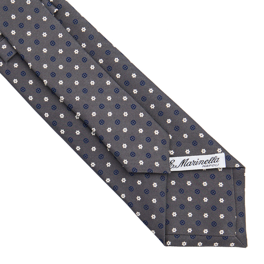 CRAVATTA SARTORIALE CLASSICA IN SETA GRIGIO SCURO
