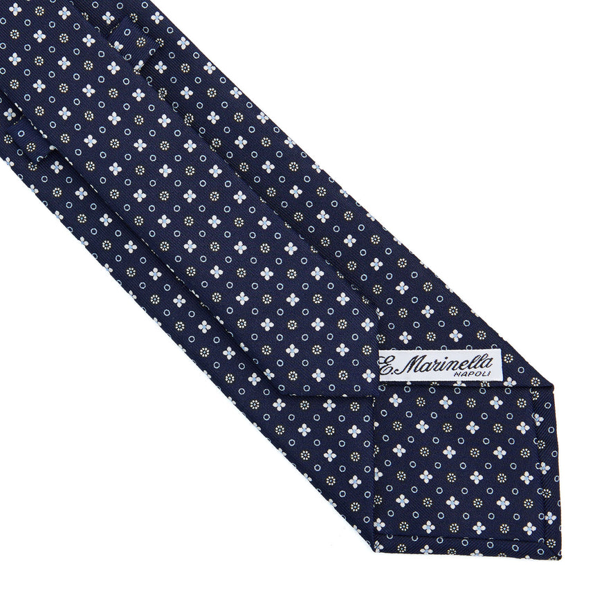 CRAVATTA SARTORIALE CLASSICA IN SETA BLU SCURO