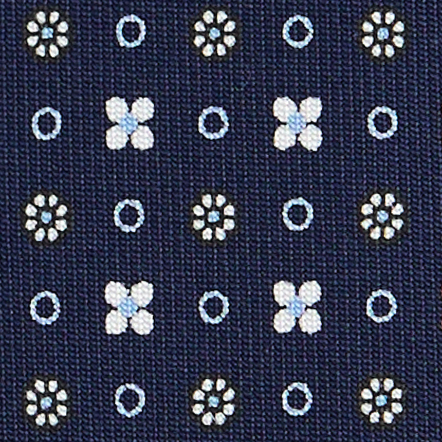CRAVATTA SARTORIALE CLASSICA IN SETA BLU SCURO