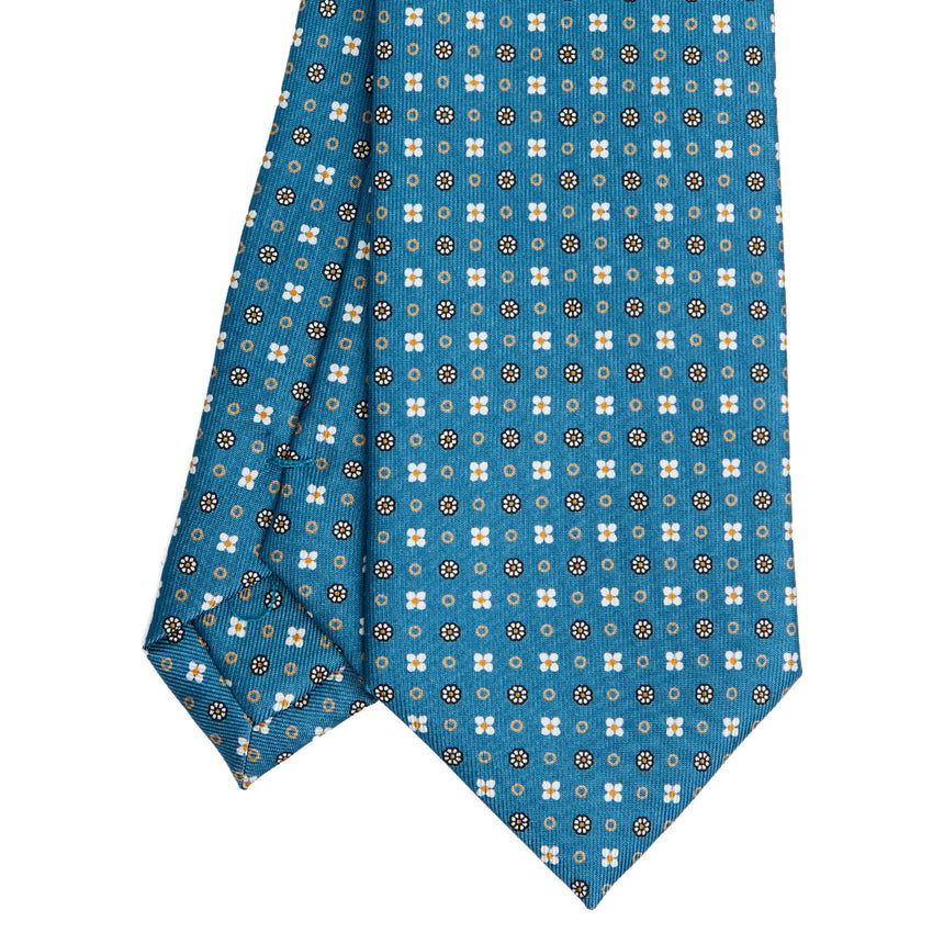 CRAVATTA SARTORIALE CLASSICA IN SETA BLU MEDIO