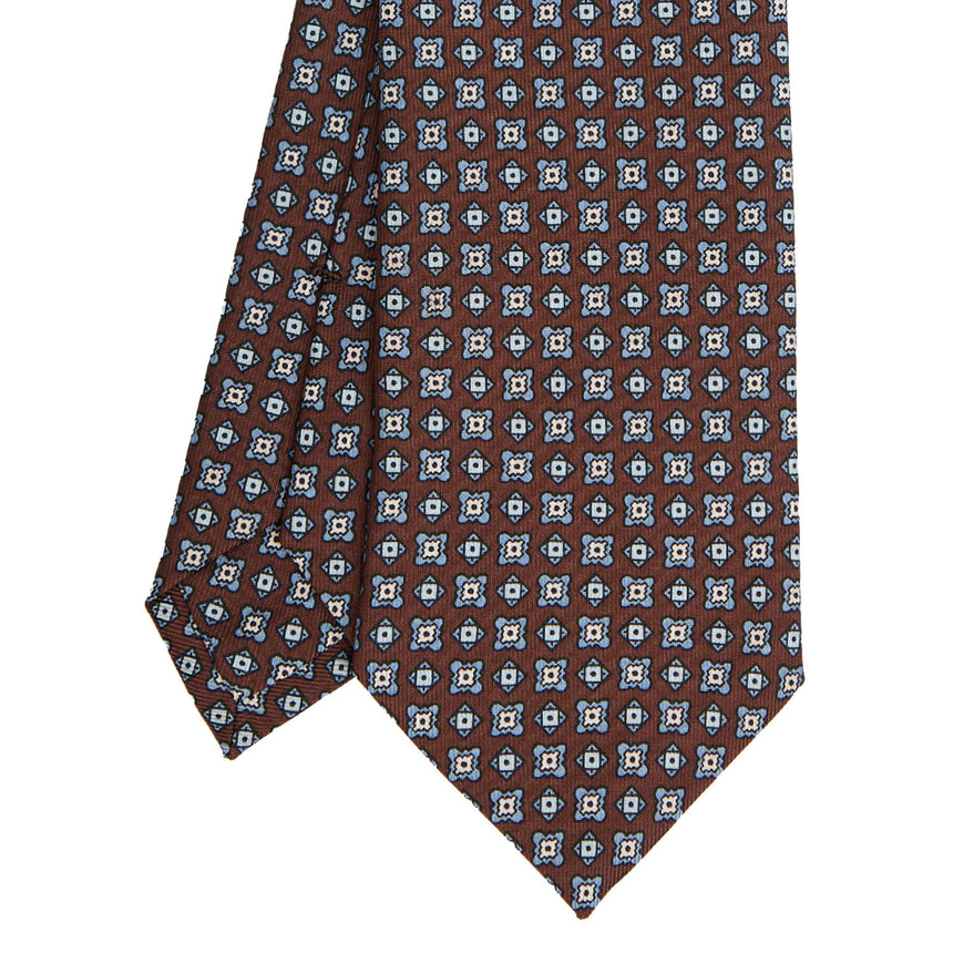 CRAVATTA SARTORIALE CLASSICA IN SETA MARRONE SCURO