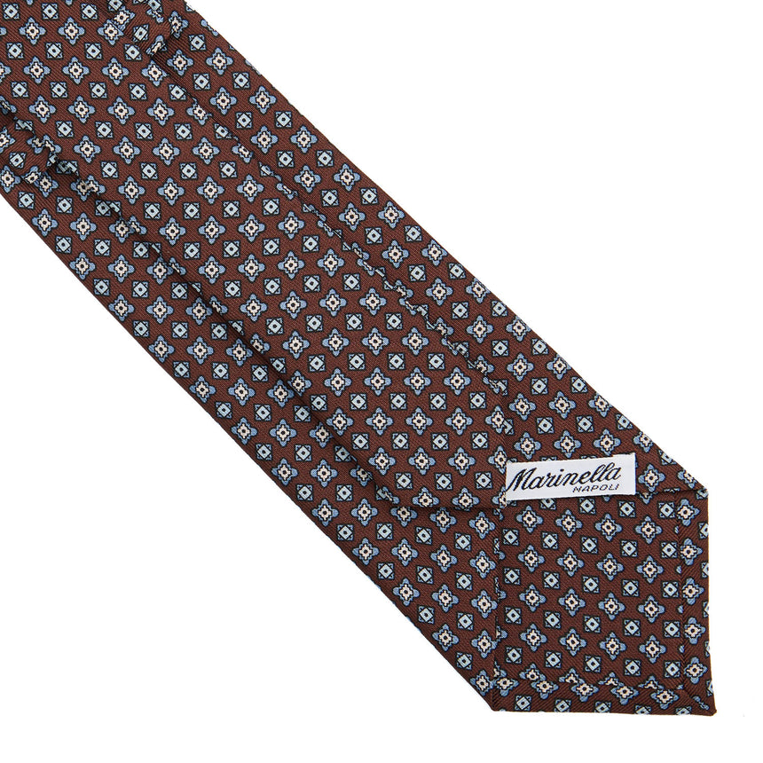 CRAVATTA SARTORIALE CLASSICA IN SETA MARRONE SCURO